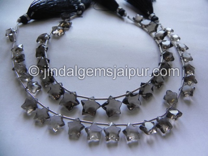 Smokey Star Cut Beads